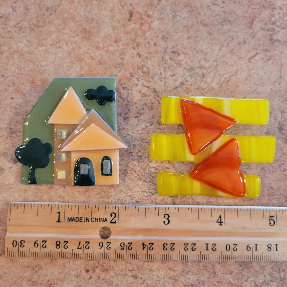 Lucinda Pins Unique Artisan Brooches ~ Handcrafted ~ Eclectic ~ House Pin - Picture 16 of 16